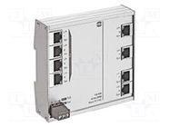 Switch PoE Ethernet; unmanaged; Number of ports: 8; 9÷60VDC; RJ45 HARTING