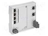 Switch PoE Ethernet; unmanaged; Number of ports: 6; 9÷60VDC; IP30 HARTING