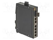 Switch Ethernet; unmanaged; Number of ports: 6; 9÷60VDC; RJ45,SC HARTING