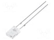 LED; rectangular; 2x5x7mm; red; 1120÷1500mcd; 100°; Front: flat OPTOSUPPLY