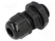 Cable gland; PG7; IP68; polyamide; black; UL94V-2; GWconnect MOLEX