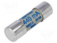 Fuse: fuse; aR; 0.44A; 1kVAC; 1kVDC; 10x35mm; URZ SIBA