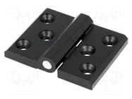 Hinge; Width: 76mm; zinc and aluminium alloy; black; H: 60mm RST ROZTOCZE