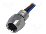 Connector: M8; female; PIN: 4; straight; with lead; socket; 0.5m HARTING