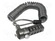 Security wire; black; Features: cipher security; 1.8m 