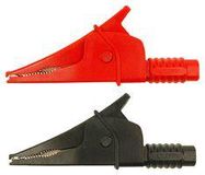 CROCODILE CLIP SET, 20A, 28MM, BLACK/RED