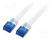 Patch cord; U/UTP; 5e; stranded; CCA; PVC; white; 3m; 30AWG LOGILINK