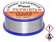 Tin; lead-based; Sn60Pb40; 1.5mm; 0.1kg; reel; 190°C; 2.5% CYNEL