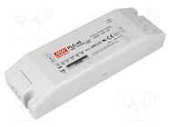 Power supply: switching; LED; 45.6W; 24VDC; 1.9A; 90÷264VAC; IP20 MEAN WELL