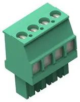 STR PLUG, 3.81MM, GREEN, RH, 4