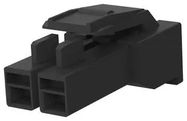 PLUG HOUSING, 2POS, PA6.6, BLACK