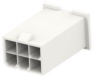 PLUG HOUSING, 6POS, POLYAMIDE, WHITE