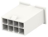 PLUG HOUSING, 8POS, POLYAMIDE, WHITE