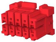 PLUG HOUSING, 10POS, PA6.6 GF, RED