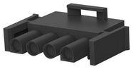 PLUG HOUSING, 4POS, PA, BLACK