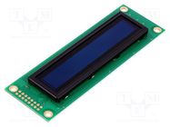 Display: OLED; alphanumeric; 20x2; Dim: 116x37x9.8mm; white; PIN: 16 DISPLAY ELEKTRONIK