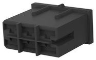 RCPT HOUSING, 6POS, PA 6.6, BLACK