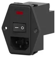 POWER ENTRY CONN, PLUG, 10A/230V, FLANGE