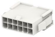 PLUG HOUSING, 12POS, PA, WHITE