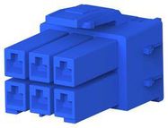 PLUG HOUSING, 6POS, PA 6.6, BLUE