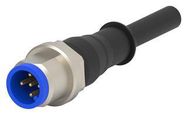 SENSOR CORD, 3P M12 PLUG-FREE END, 5M