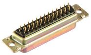 D SUB CONNECTOR, RCPT, 50POS, SOLDER