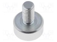 Magnet: permanent; neodymium; H: 4.5mm; 25N; Ø: 10mm; steel; steel ELESA+GANTER