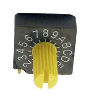 ROTARY CODED SW, HEX, 16POS, 0.1A, 5VDC