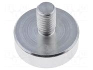 Magnet: permanent; neodymium; 140N; Ø: 20mm; H: 6mm; steel; steel ELESA+GANTER