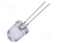 LED; violet; 10mm; 300÷440mcd; 30°; Front: convex; 2.9÷3.6VDC OPTOSUPPLY