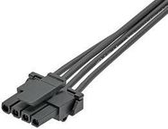 CABLE ASSY, 4POS, RCPT-RCPT, 150MM