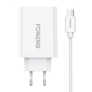 Fast charger Foneng  1x USB EU43 10.5W + USB Micro cable, Foneng