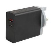 UK MAINS PLUG, USB-A/USB-C QUICK CHARGER