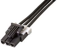 CABLE ASSY, MINI-FIT 3P RCPT-RCPT, 11.8"