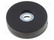 Magnet: permanent; neodymium; H: 6mm; 35N; Ø: 22mm; rubber ELESA+GANTER