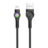 Foneng X59 USB to Lightning cable, LED, 3A, 1m (black), Foneng