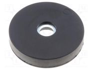 Magnet: permanent; neodymium; H: 6mm; 75N; Ø: 31mm; rubber ELESA+GANTER