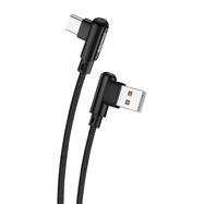 Foneng X70 Angled USB to USB-C cable, 3A, 1m (black), Foneng