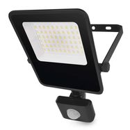 LED Floodlight VISIO with motion sensor, 30 W, black, neutral white, EMOS