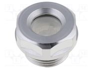 Level indicator; Inspect.hole dia: 11mm; G 3/8"; Mat: aluminium ELESA+GANTER