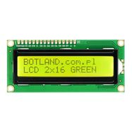 LCD display 2x16 characters - green - justPi