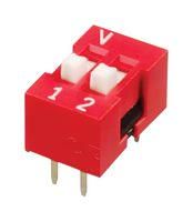 DIP SWITCH, 2POS, SPST-NO, SLIDE, TH