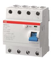 Current drain relay with auto switch ABB, 40A, 30mA, pole number 4P; F204AC-40/0.3 - ABB