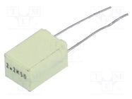 Capacitor: polyester; 2.2uF; 30VAC; 50VDC; 5mm; ±5%; 7.2x6x11mm KEMET