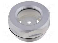 Level indicator; Inspect.hole dia: 18mm; M27; aluminium ELESA+GANTER
