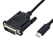 CABLE, USB 3.1 C/DVI-D PLUG, 1M, BLACK