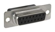 D-SUB HOUSING, RCPT, 15POS, STEEL