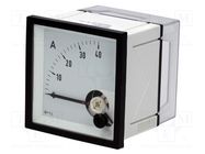 Ammeter; on panel; I DC: 0÷40A; Class: 1.5; DQN; 72x72x58.5mm Gossen Müller & Weigert