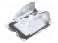 LED lens; rectangular; plexiglass PMMA; transparent; H: 10.8mm LEDIL
