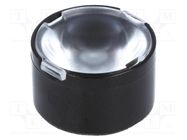 LED lens; round; plexiglass PMMA; transparent; 40÷57°; H: 9.7mm LEDIL